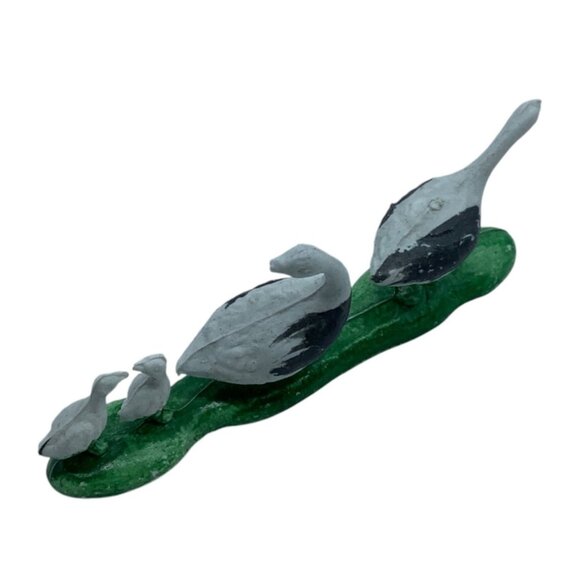 Vtg Miniature Farm Animal Figurine Set Lot of 7 Goat Chickens Goose Duck Cow - Picture 9 of 12